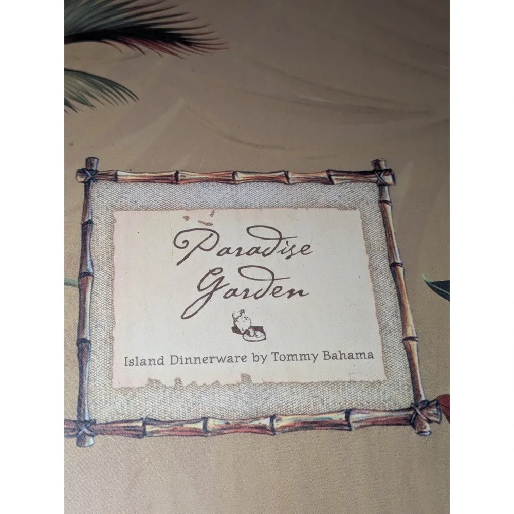 Tommy Bahama‎ Paradise Garden Hibiscus Plumeria Serving Platter Tropical 2006